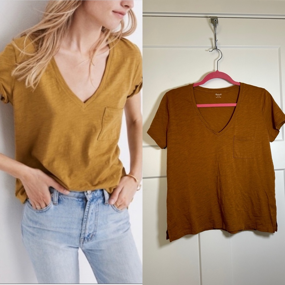 Madewell t shirt top v neck